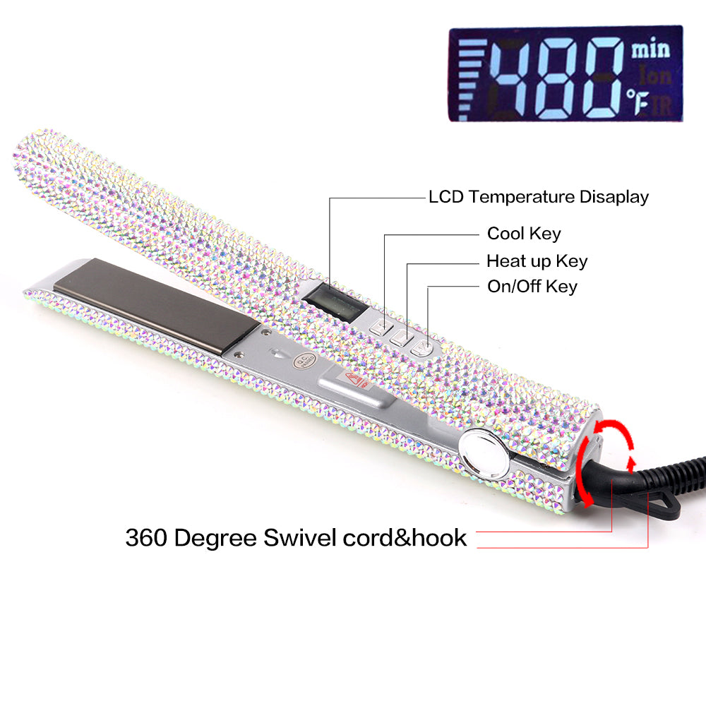 Crystal Hair Hot Tools Bling Bling Crystal Hair straightener Diamond Curling wands Kit Crystal Hair Blow Dryer Electric Brush