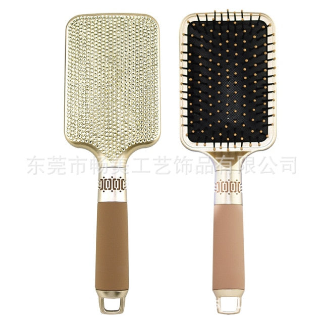 2021 Magic Hair Comb Tangle Hair Brush Scalp Professional Hairbrush Women Curly  Comb Salon Rhinestone Massage Shampoo Brushes
