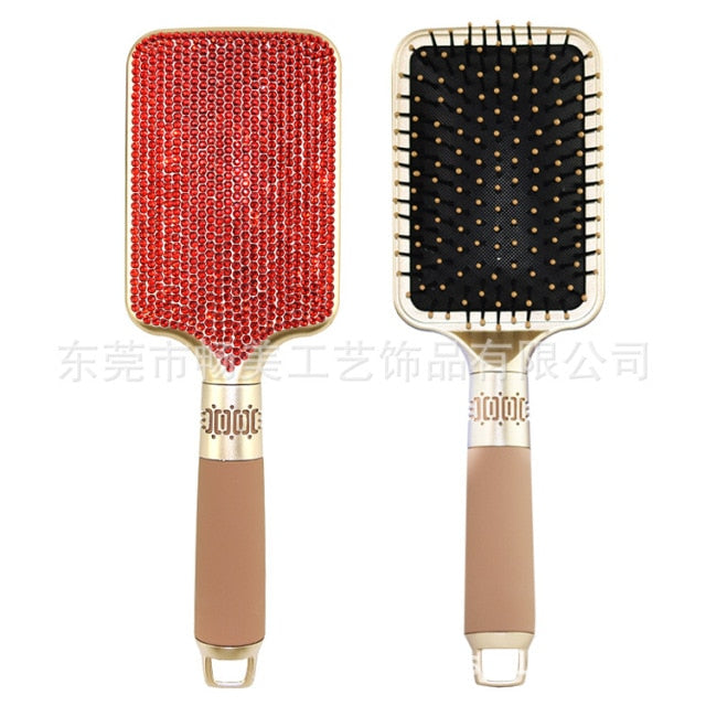 2021 Magic Hair Comb Tangle Hair Brush Scalp Professional Hairbrush Women Curly  Comb Salon Rhinestone Massage Shampoo Brushes